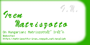 iren matriszotto business card